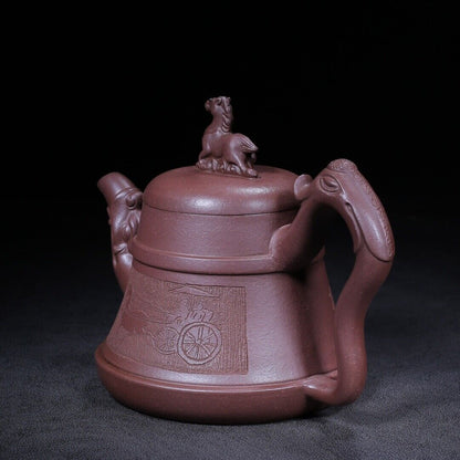 Chinese Yixing Zisha Clay Handmade Exquisite Teapot （龙马精神 底款：友泉）