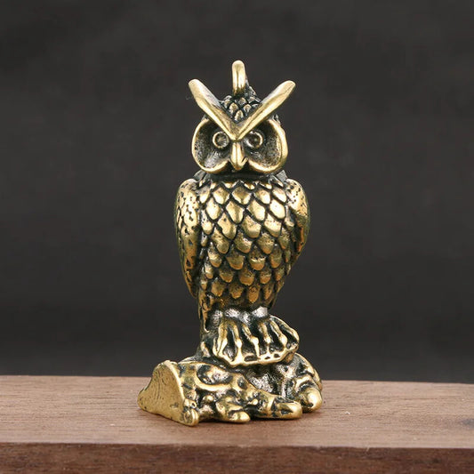 Brass Solid Statue Ornament Retro Tea Pet Vintage Home Decor Metal Figurine