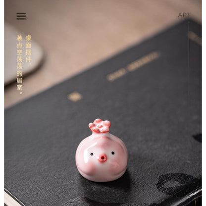 Mini Fish Ceramic Tea Pet Incense Burner 3.4cm Kung Fu TeaSet Tea Table Tea Play