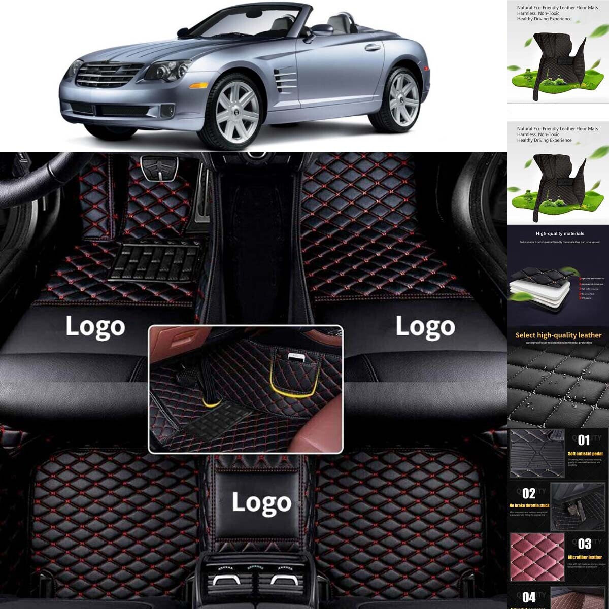 For Chrysler Crossfire 2004-2008 Custom Car Floor Mats Waterproof FloorLiners