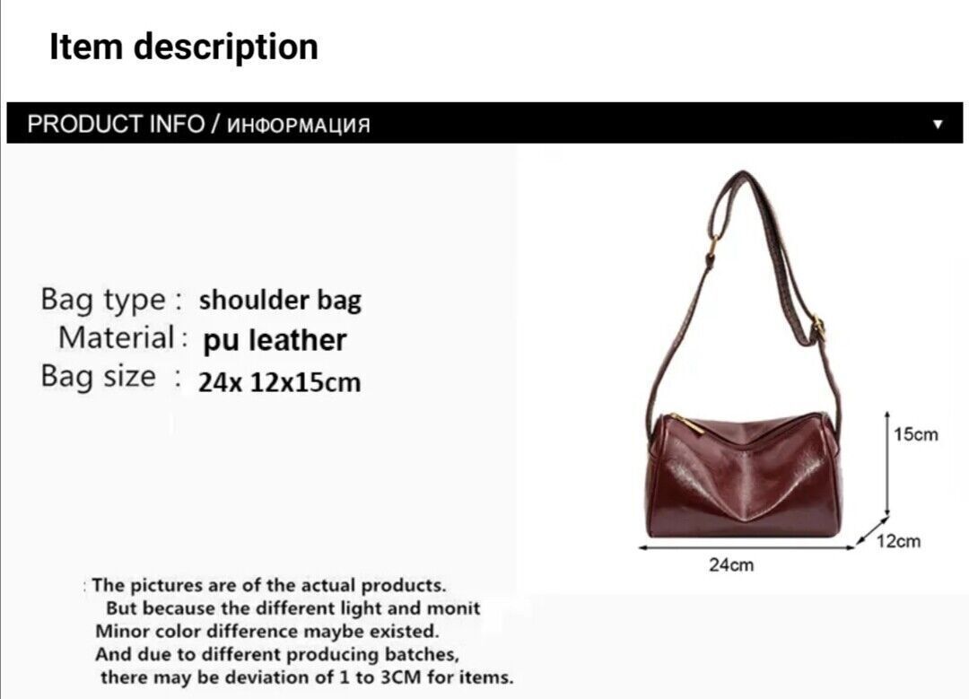Bag Leather Women Handbag Tote Crossbody Shoulder Messenger Bag Purse Luxury Bag