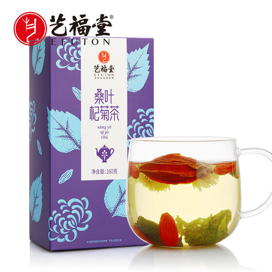 艺福堂牌 桑叶杞菊茶包 杭白菊枸杞栀子花茶组合 mulberry leaf chrysanthemum Gardenia scented tea 160g