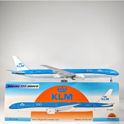 1:200 InFlight KLM B777-300ER PH-BVS Passenger Airplane Diecast Plane Model