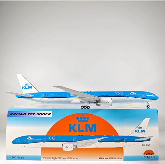 1:200 InFlight KLM B777-300ER PH-BVS Passenger Airplane Diecast Plane Model