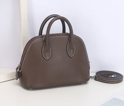 Women's Mini Bag Genuine Leather Shell-Shaped Handbag Luxury Bag Crossbody Purse