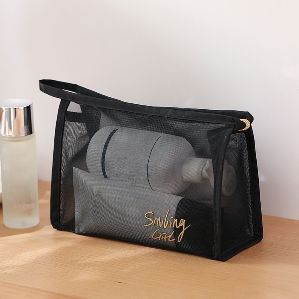 1PC Makeup Bags Cosmetics Mesh Pencil Case Cosmetic Brushes Lipstick Storage Bag