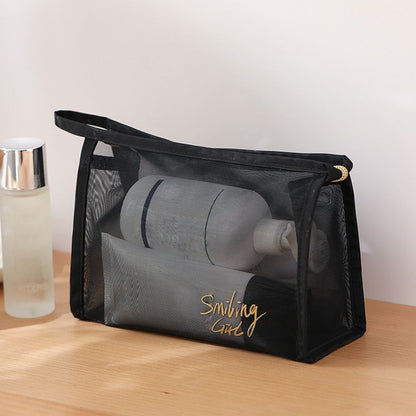 1PC Makeup Bags Cosmetics Mesh Pencil Case Cosmetic Brushes Lipstick Storage Bag