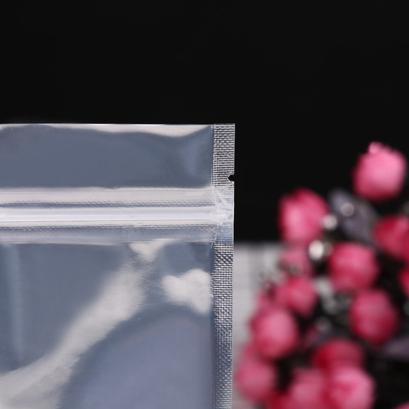 Many Different Sizes for 100 Flat Clear/Silver Foil Mylar Zip Lock Bags