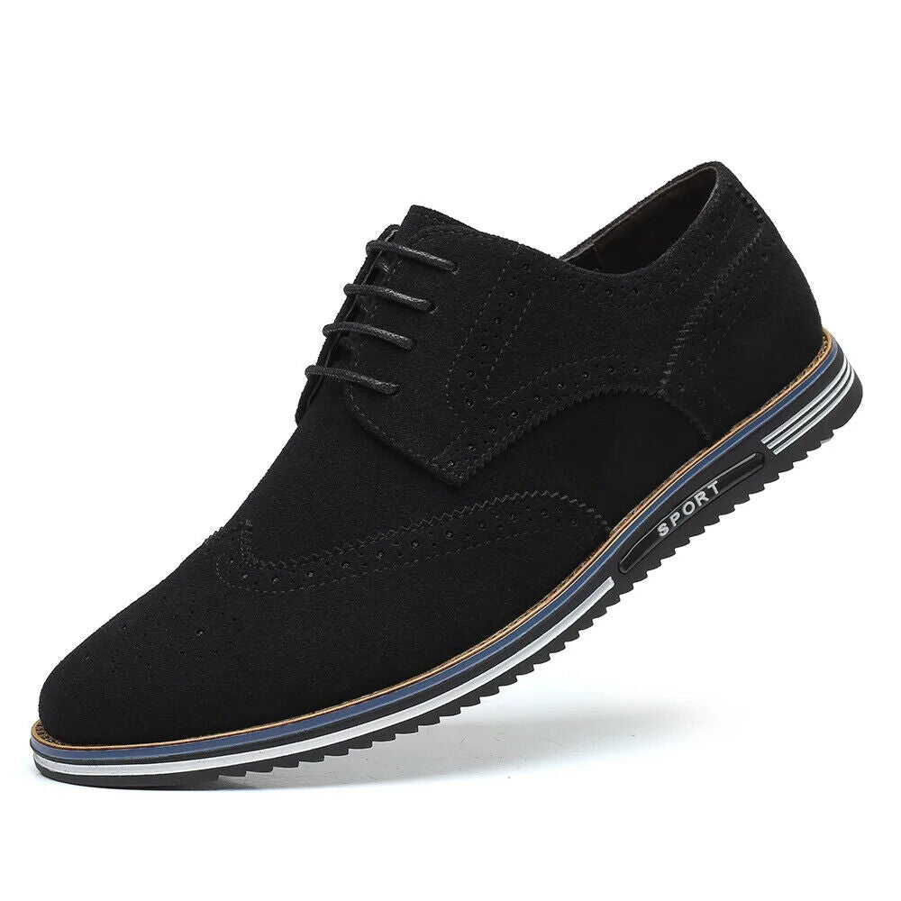 Men Suede Shoes Blue Shoes Men Flats Men Sneakers Casual Men Shoes