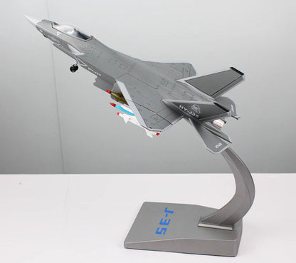 1:48 36CM CHINA J-35 Fighter Jet Airplane Diecast Military Aircraft Plane Model
