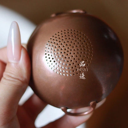 Japanese Purple Copper Handmade Teapot Strainer Gongfu Tea Accessory