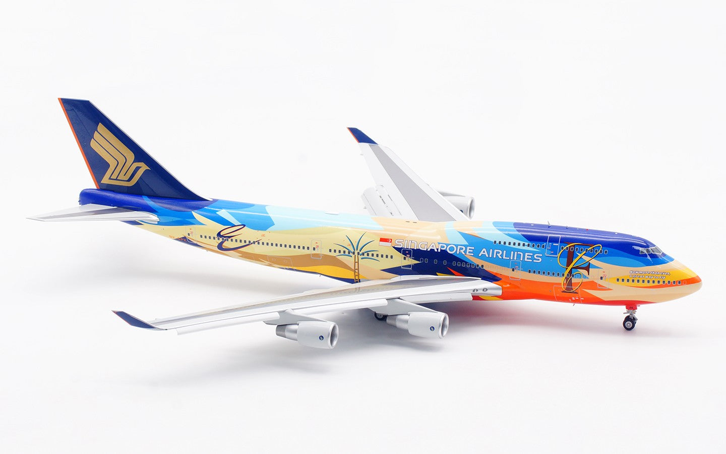 1:200 SQ Wings Singapore Airlines B747-400 Passenger Airplane Diecast Model