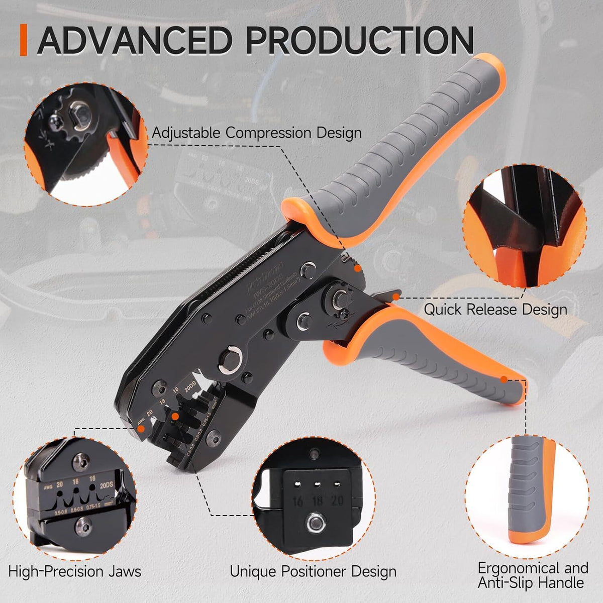 IWISS Ratchet Deutsch Crimp Tool for DT Connector Deutsch Open Barrel Terminal