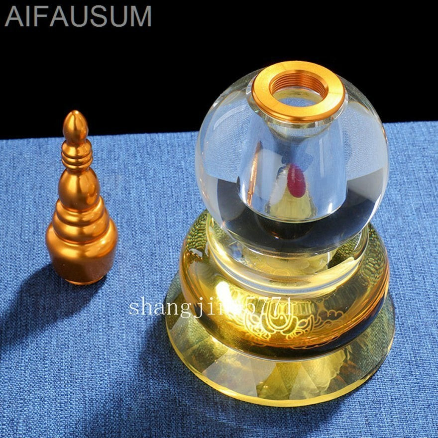 19cm Crystal Stupa Buddhism Tantra Sarira Dagoba