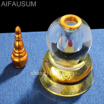 19cm Crystal Stupa Buddhism Tantra Sarira Dagoba