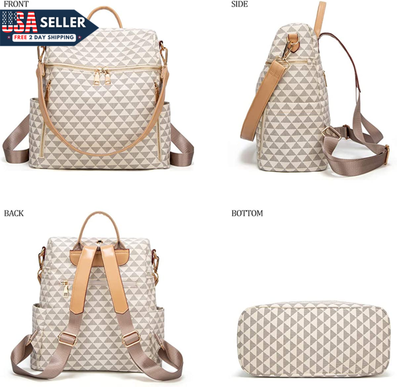 Backpacks for Women Fashion Leather Bag Multipurpose Design Convertible Satch