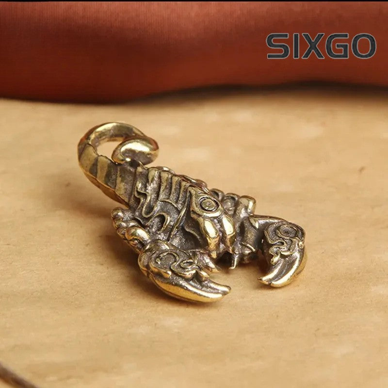 Solid Brass Scorpion Figurine Desktop Decor Ornaments Toy Scorpius Pendant