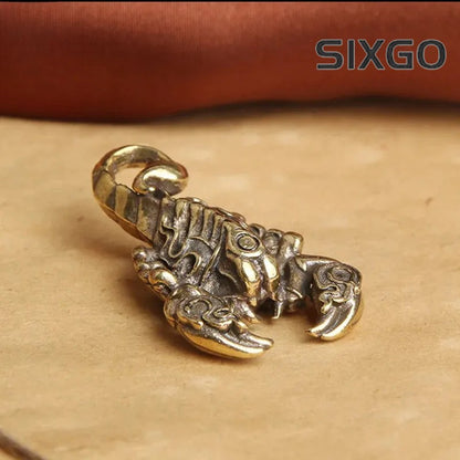 Solid Brass Scorpion Figurine Desktop Decor Ornaments Toy Scorpius Pendant
