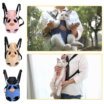 Pet Carrier Backpack Adjustable Pet Front Cat Dog Carrier Travel Bag Legs Out