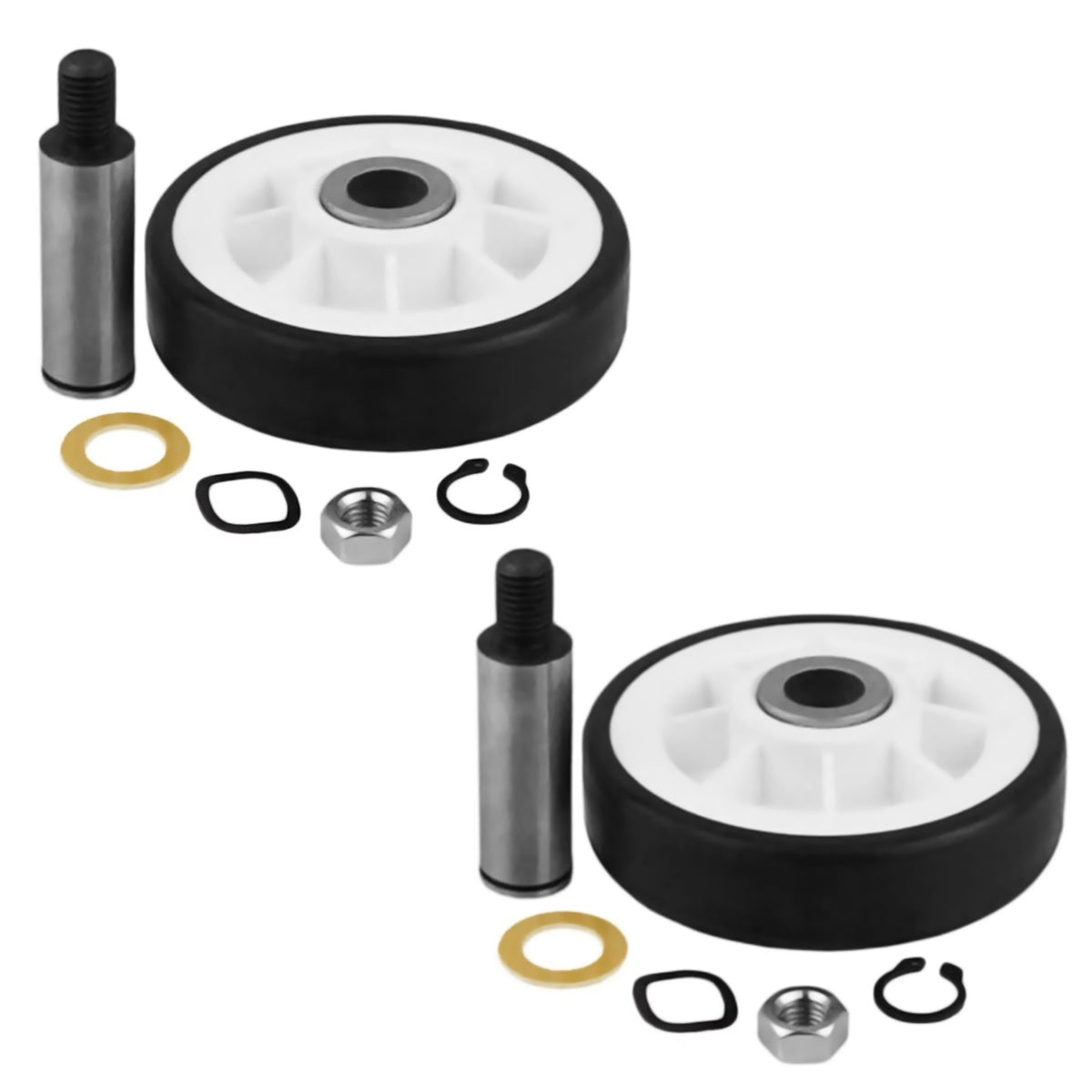 2Pcs Dryer Roller Wheel Drum Support Kit Replacement Part For Maytag Whirlpool