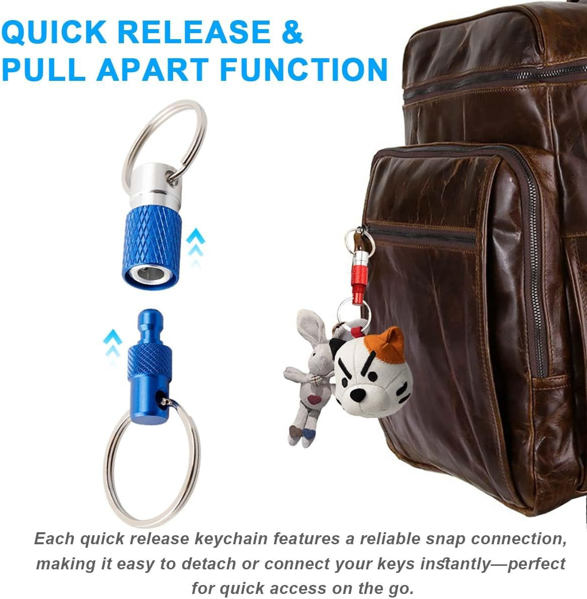 Heavy Duty Keychain Retractable Carabiner Car Key Chain with Badge Holder