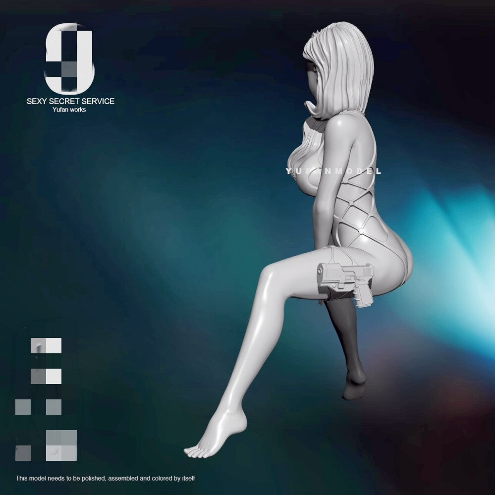 1/24 resin figure model kit Original Sexy Agent Feier Unassembled Unpainted