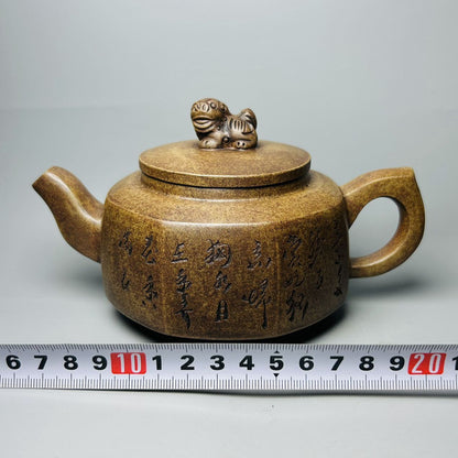 Chinese Yixing Purple Clay Teapot Tea Set Pot Zisha Ceramic Cute Decor Figurine
