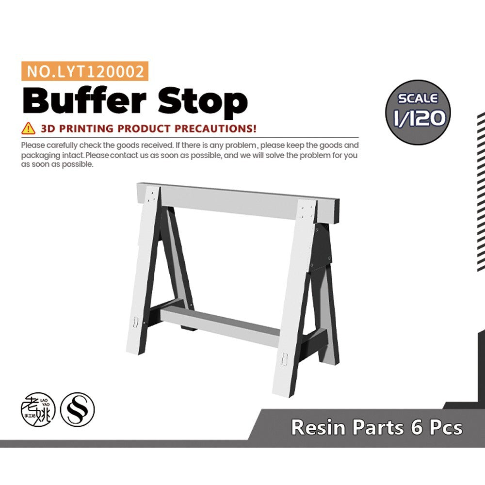 Yao's Studio LYT120002 1/120 Buffer Stop For Model Railroads Display Prop