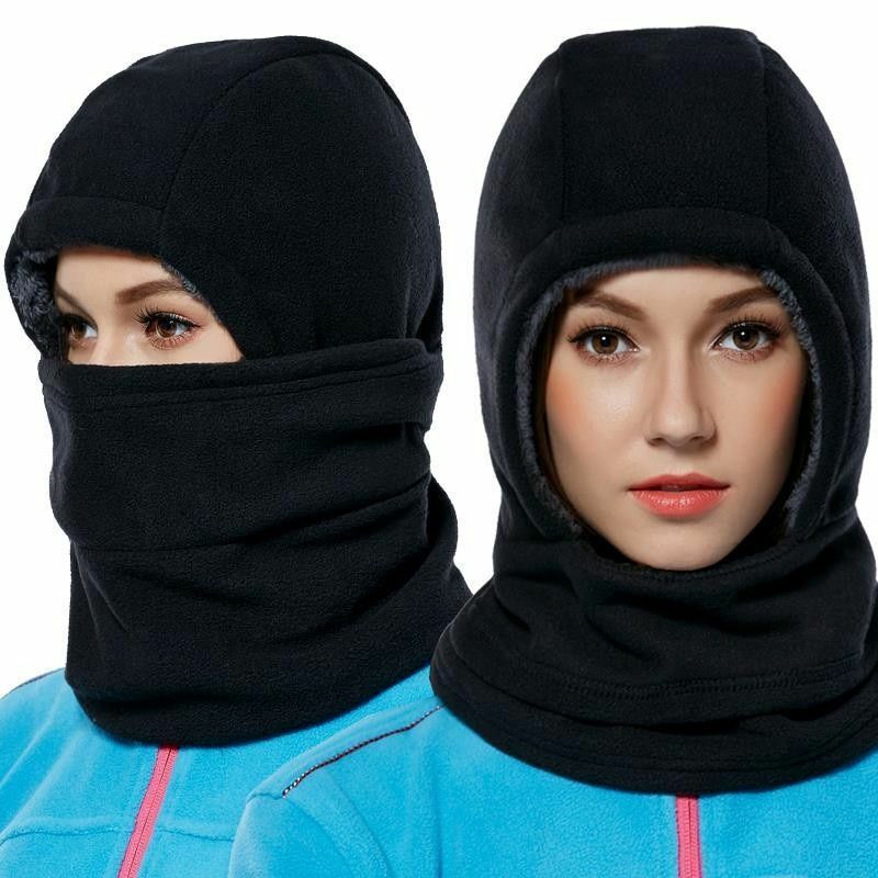 Winter Hat Fleece Scarf Beanie Neck Warm Thick Hiking Running Cycling Windproof
