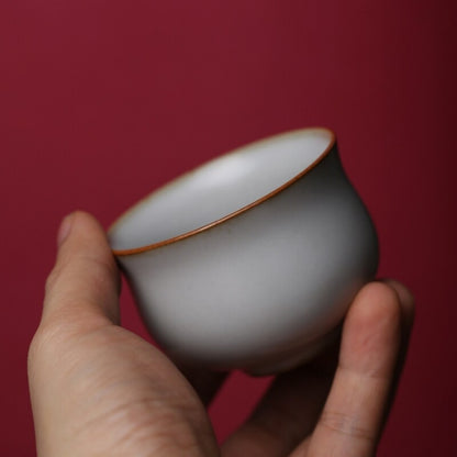 ruyao craft crackle glaze porcelain tea cup 90ml Chinese kungfu cup personal cup