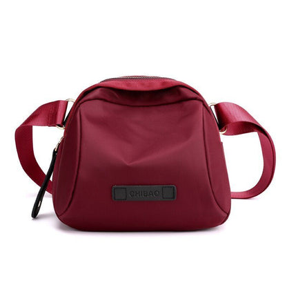 Shoulder Bag Nylon Wide Strap Crossbody Bags Waterproof Purse Pink Orange Purple