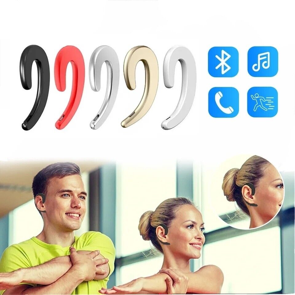 Wireless Bone Conduction Bluetooth Handsfree Earbud For Smart Phone Cell