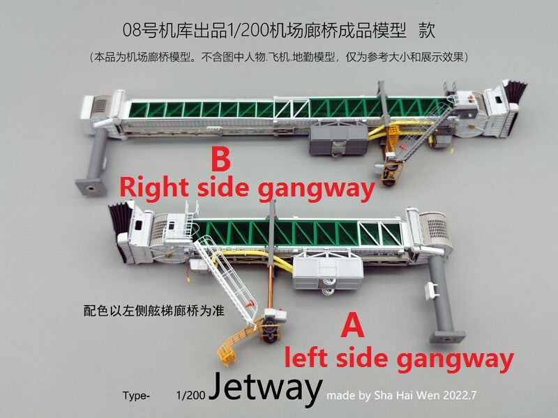 1/200 Airport Ground Service Aircraft Bridge Model Left+Fixed Access Ladder A+C