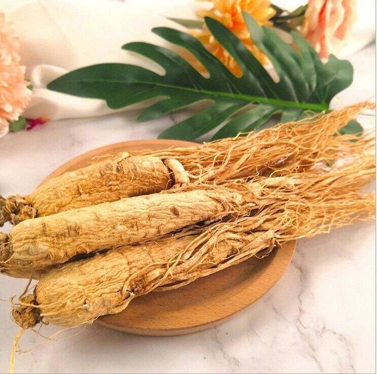 Changbai Mountain Dried white Ginseng Root Panax Chinese Herb Ginseng Tea