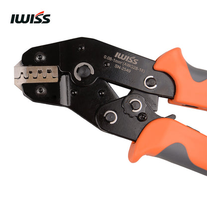 IWISS SN-2549 AWG28-18 Terminal Crimper Pliers Ratcheting Wire Crimping Tool