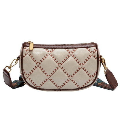 Shoulder Bags Handbag Wide Shoulder Strap Crossbody Bag Versatile Zipper Handbag
