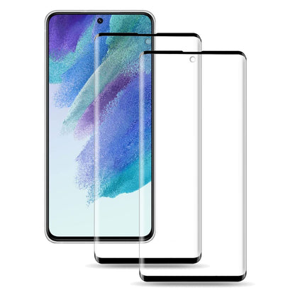 For Samsung Galaxy S21 FE 5G Glossy Full Cover Tempered Glass Screen Protector