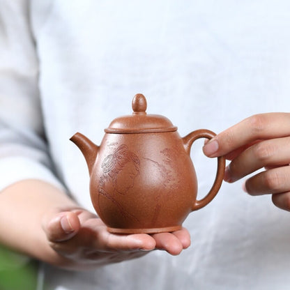 Full Handmade Tea Pot Marked Real Yixing Zisha Jiangpo Clay Master Pot 200ml New