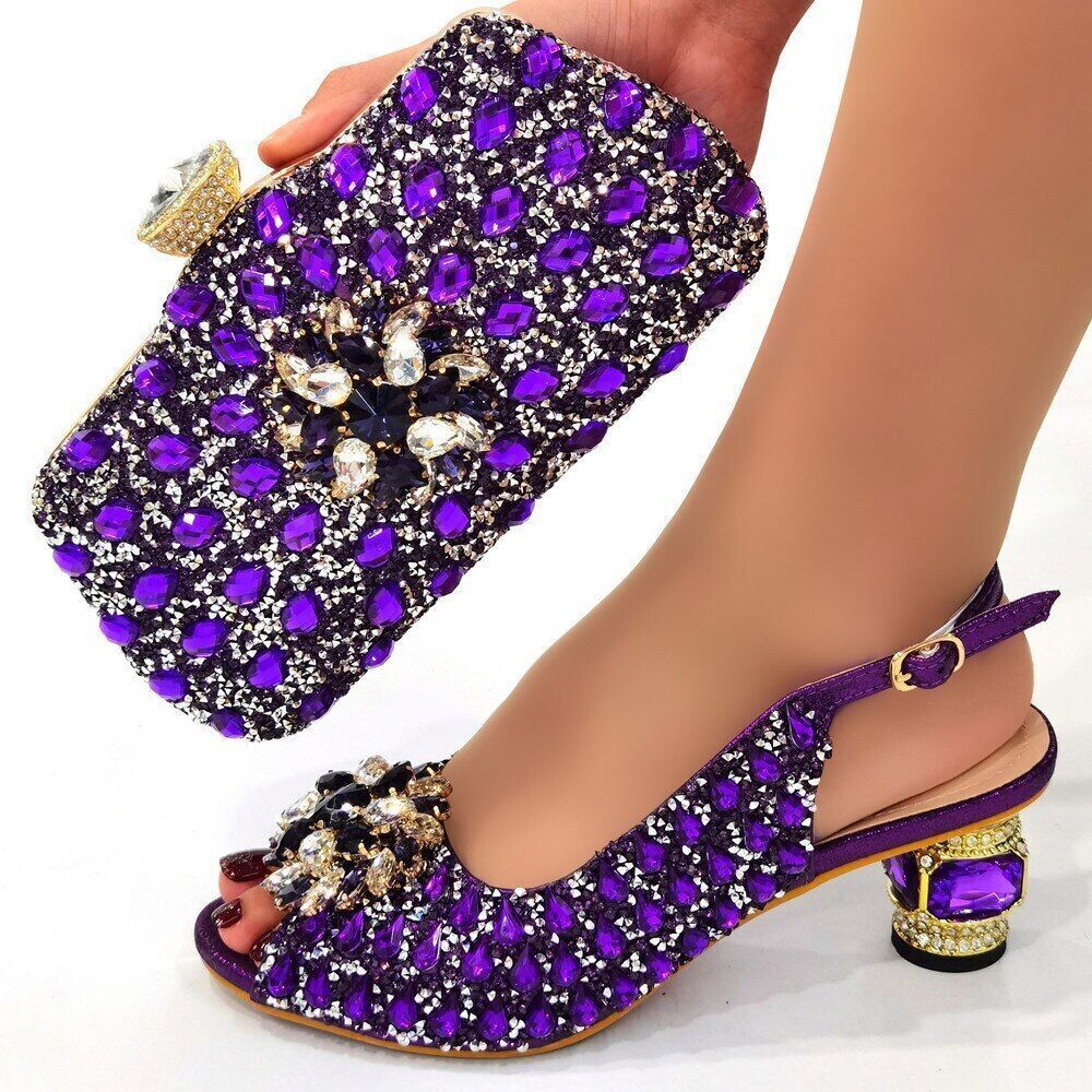 Ladies Leather Shoe and Bag Set Shoe with Matching Bag Set Shoes Bag Set Party