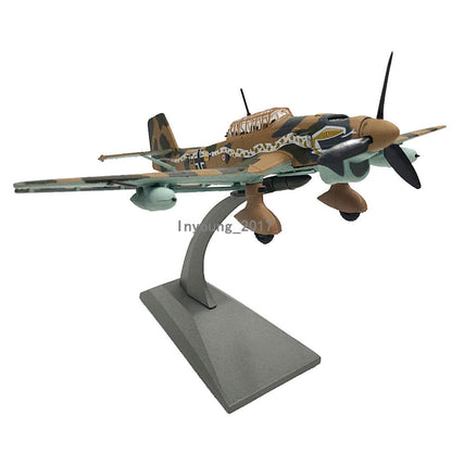 1/72 1935 WWII Stuka JU-87 Fighter Aircraft Plane Diecast Metal Model Collection