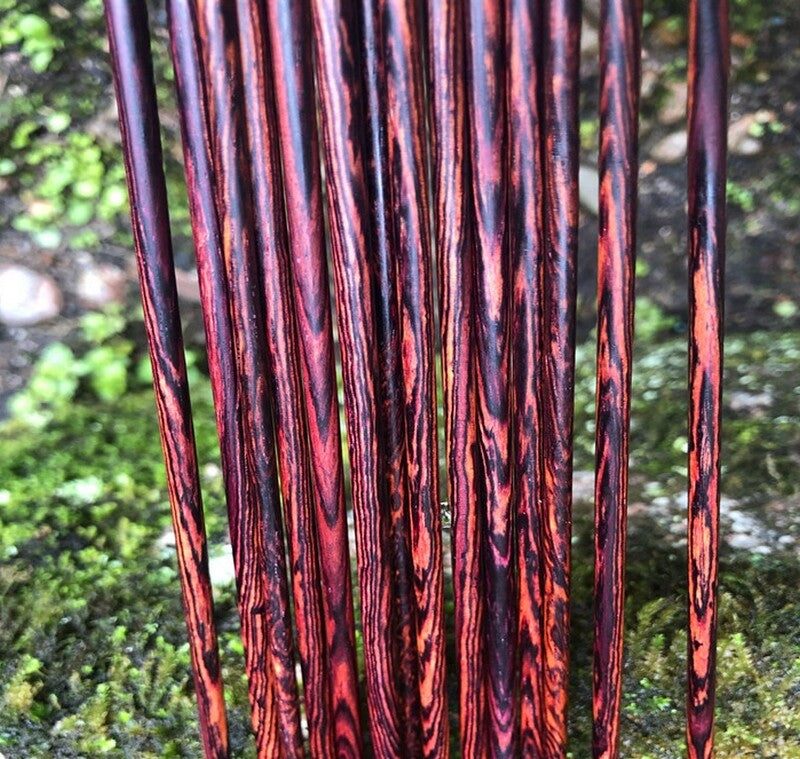 3X Smooth Round Purple Sandalwood Stick for Knitting Needles Timber Lumber