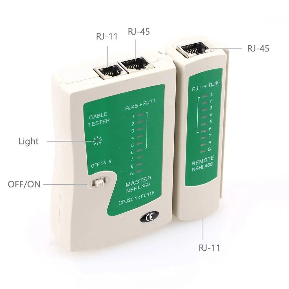 RJ45 Ethernet Cable Tester for Cat5 Cat6 8P 6P LAN Cable RJ11 Telephone Cable