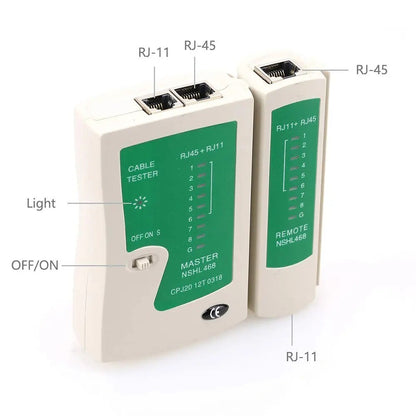 RJ45 Ethernet Cable Tester for Cat5 Cat6 8P 6P LAN Cable RJ11 Telephone Cable