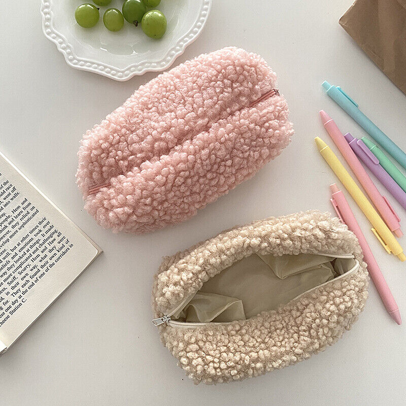 Cashmere Pencil Bag Case for Colored Pencils Plush Pencil Bag Zipper Bag QF
