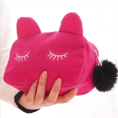 Cartoon Print Toiletry Bag Storage Case Travel Makeup Pouch Organizer Cosmetic