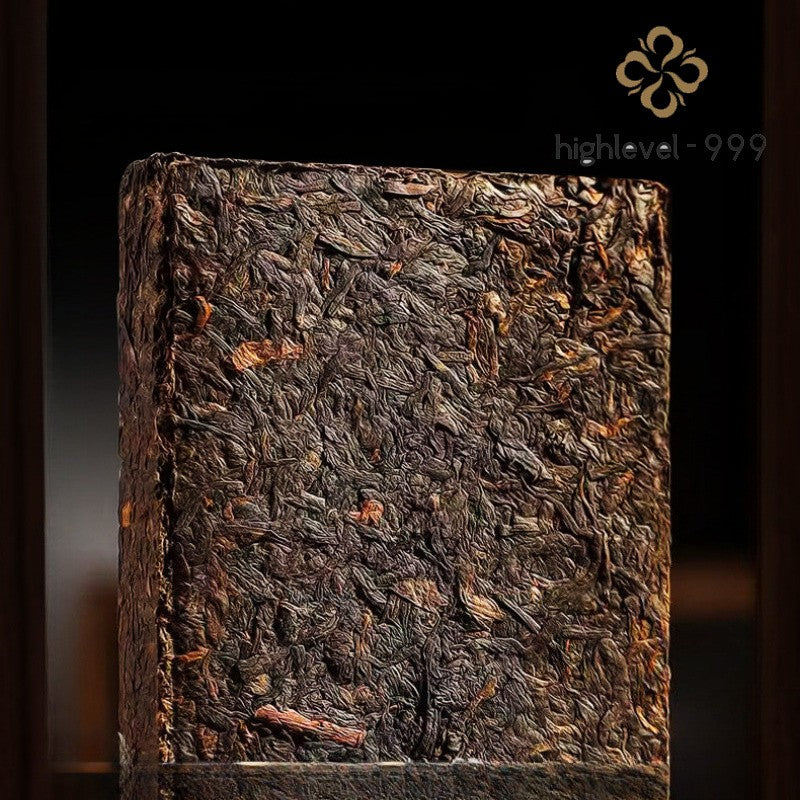 200g Ripe Puer Square Brick Bulangshan Yunnan Ten Year Rich Rhyme