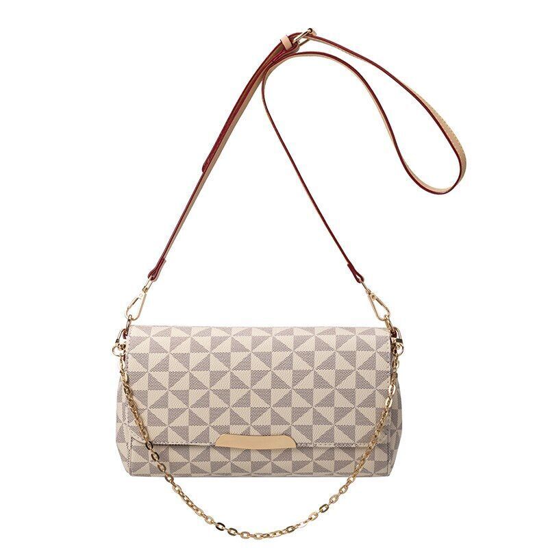 Crossbody Handbag Polyester Messenger Handbag Clutch Zipper Chain Shoulder Bag