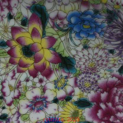 7.8"Chinese antique Porcelain yongzheng famille rose Ten thousand flowers plate