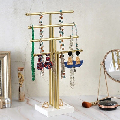 Jewelry Organizer 4 Tiers Metal Multipurpose Storage Holder Bathroom Holder Rack