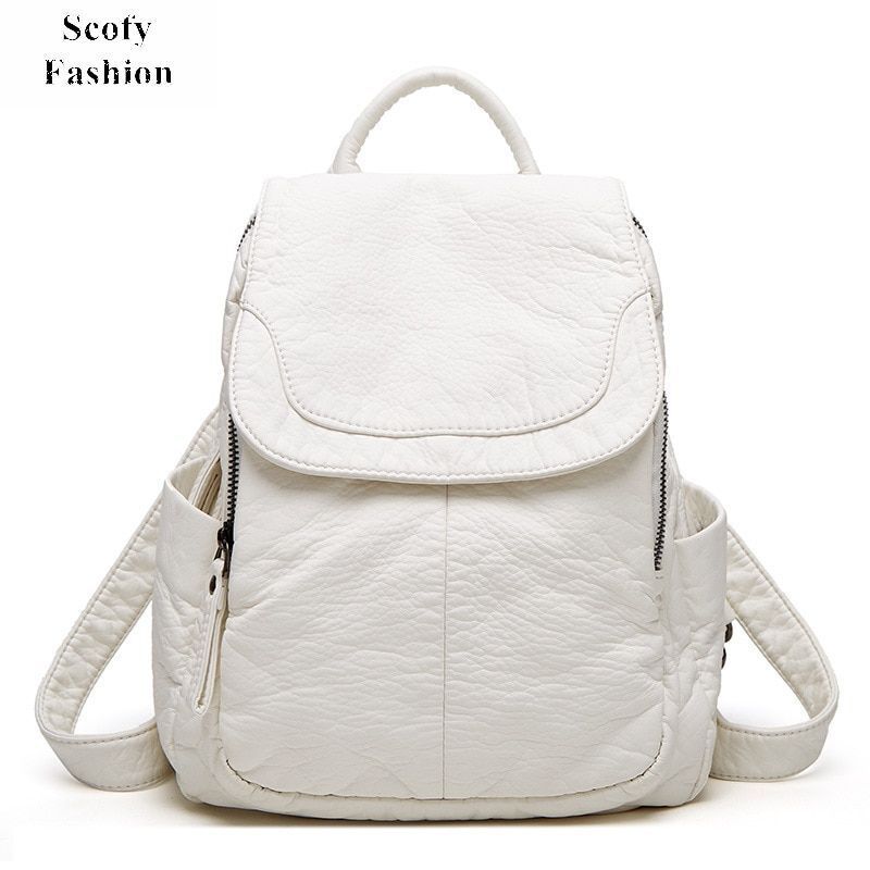 Soft Synthetic Leather Mini Backpack Leisure School Bookbag Travel Bag Small 1PC